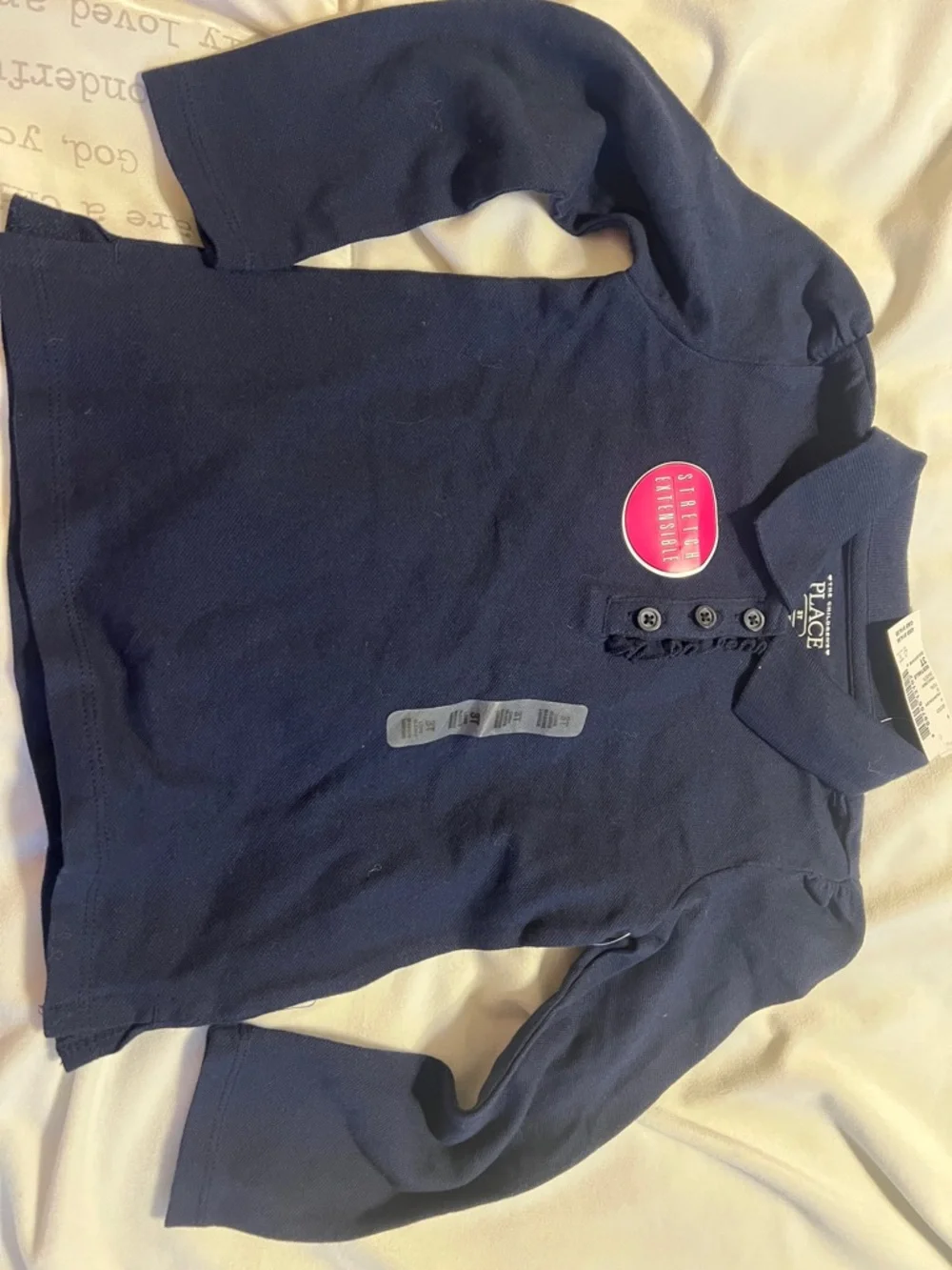 The Children's Place Navy Long Sleeve Polo Top